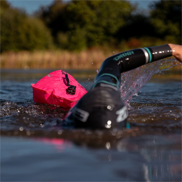 2026 Zone3 Recycled 28L Safety Buoy / Dry Bag SA23RSBDB11 - Hi Vis Pink